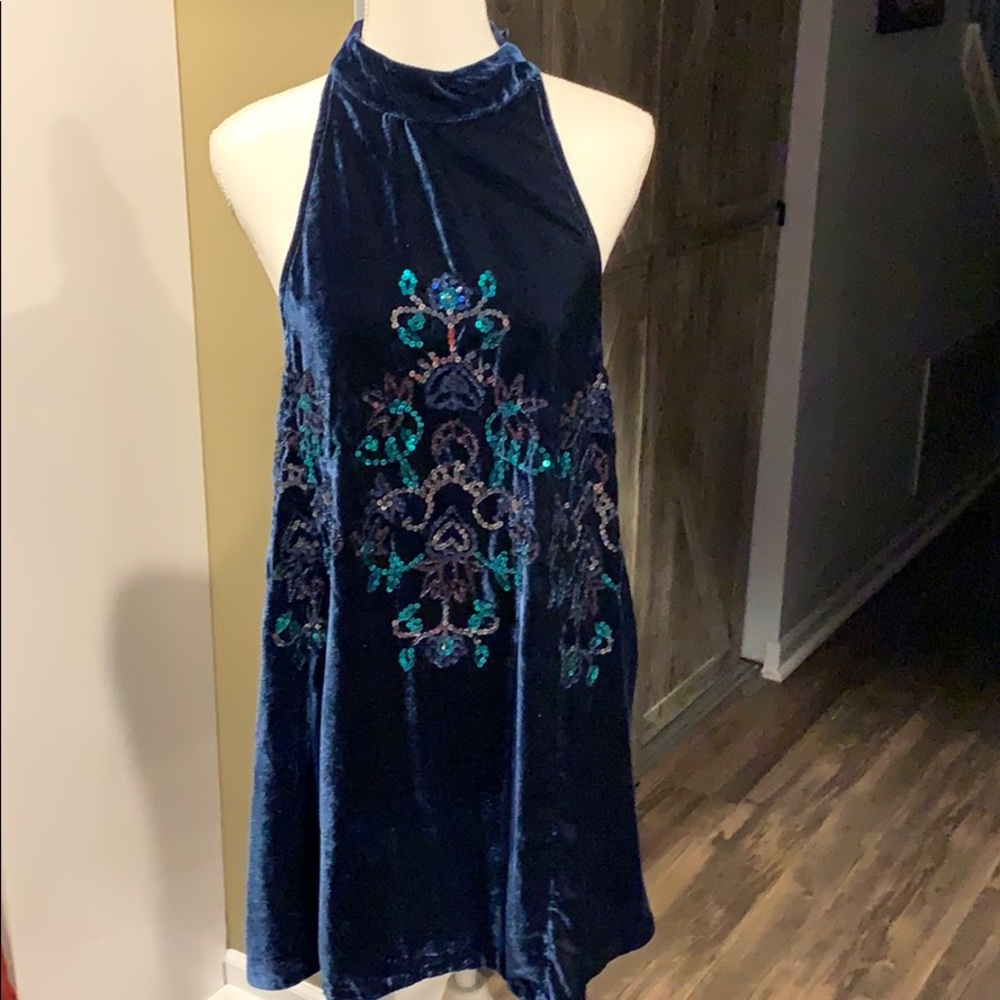 Free People velvet and sequin dress